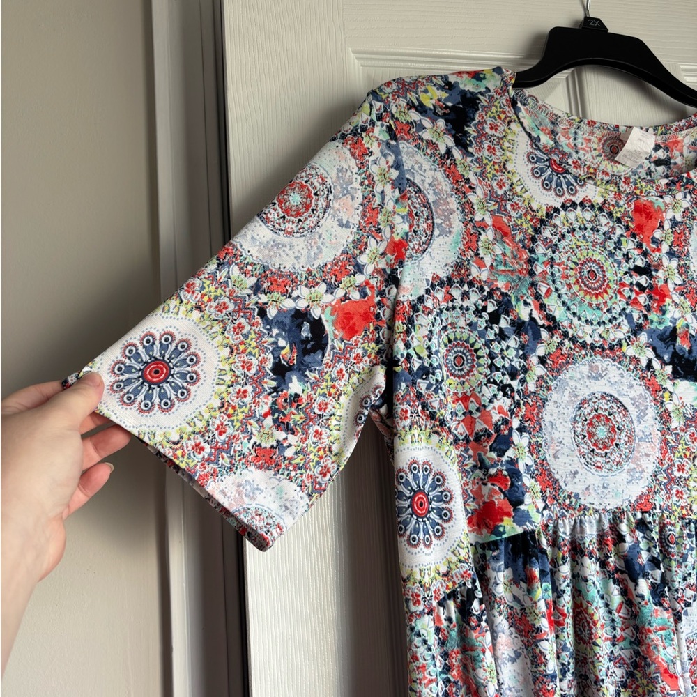 Colorful Mandala Pattern Dress - Picture 2 of 4